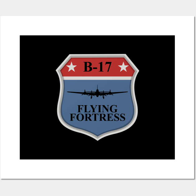 B-17 Flying Fortress Patch Wall Art by Tailgunnerstudios